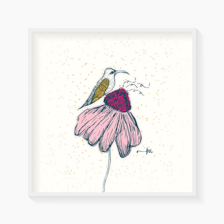 Frei Bloom Bird Illustration