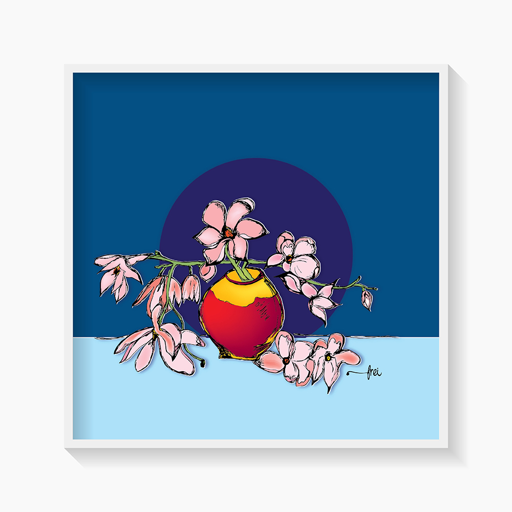 magnolia blue square Frei Magnolias Blue