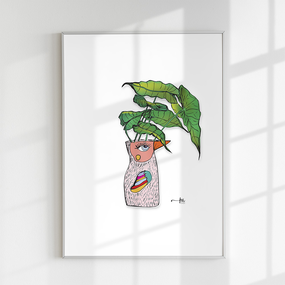 frei-illustration-folioge-bird-colour