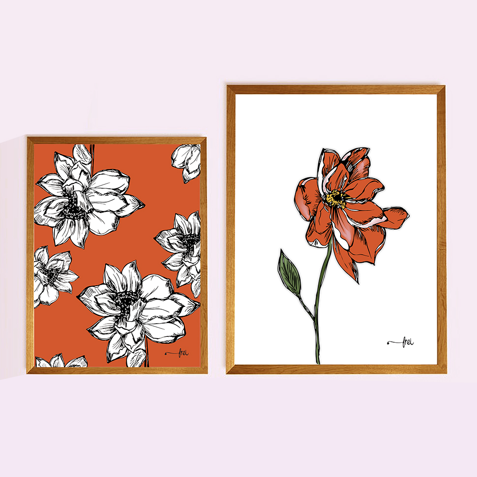 frei-krismis-floral-illustration-orange